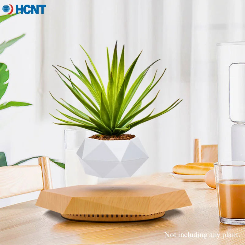 Magnetic Levitating Plant Pot – Floating Rotating Planter for Succulents