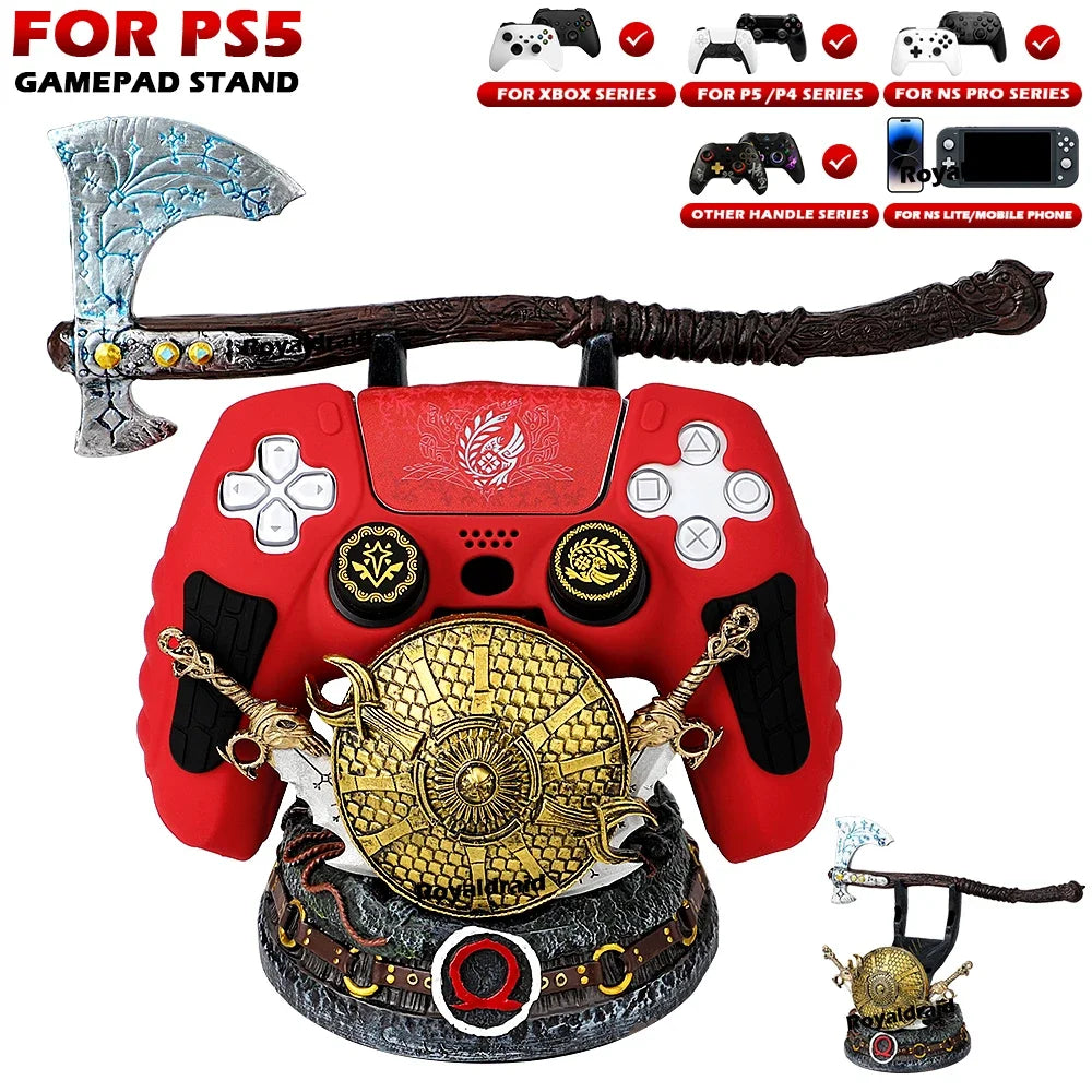 God of War Inspired Controller Holder | Gaming Gamepad & Phone Display Stand