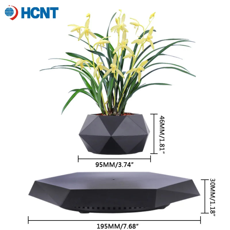 Magnetic Levitating Plant Pot – Floating Rotating Planter for Succulents