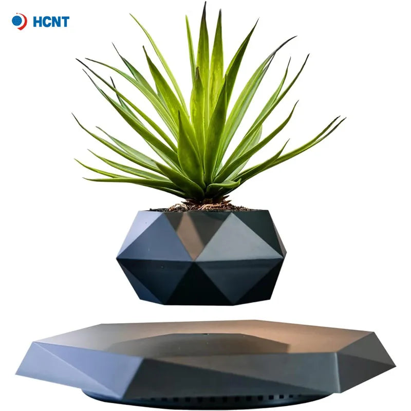 Magnetic Levitating Plant Pot – Floating Rotating Planter for Succulents