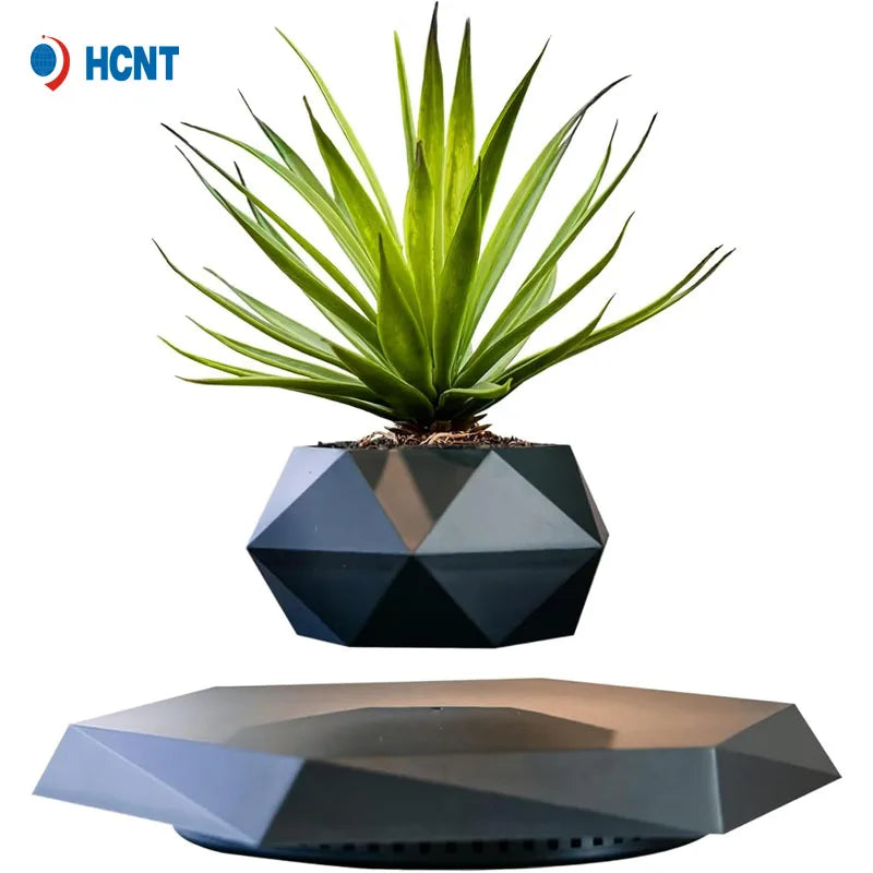 Magnetic Levitating Plant Pot – Floating Rotating Planter for Succulents