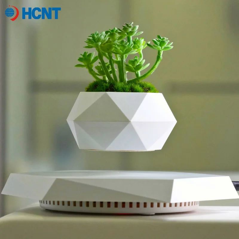 Magnetic Levitating Plant Pot – Floating Rotating Planter for Succulents