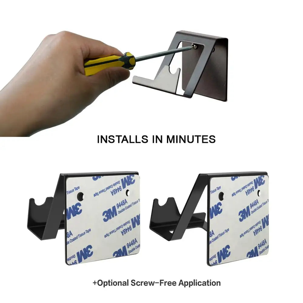 Dual Metal Wall Mount Controller Holder | Xbox One & Switch Pro Gamepad Rack