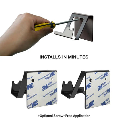 Dual Metal Wall Mount Controller Holder | Xbox One & Switch Pro Gamepad Rack