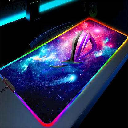 XXL RGB Gaming Desk Mat – LED Backlit Mouse Pad with Wrist Rest