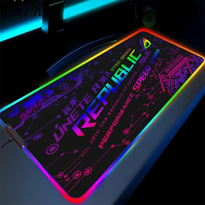 XXL RGB Gaming Desk Mat – LED Backlit Mouse Pad with Wrist Rest