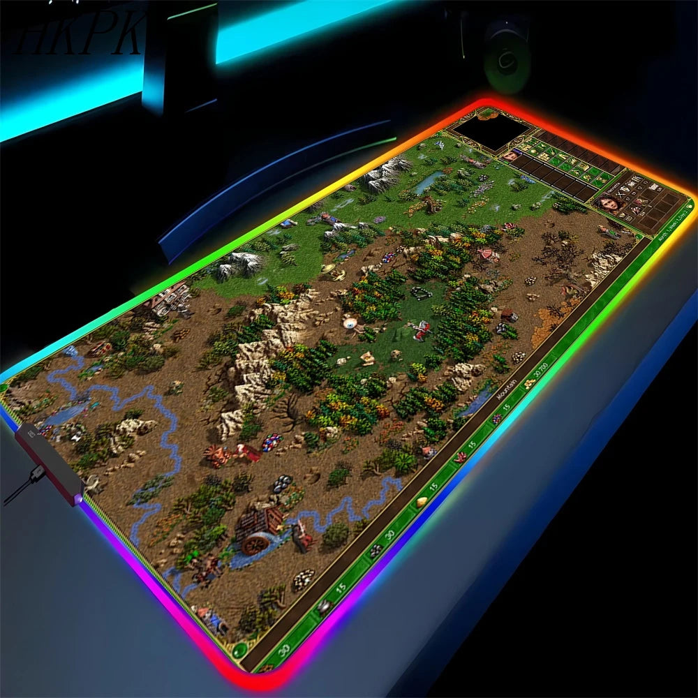 LED Fantasy Map XXL RGB Gaming Mouse Pad 35.4 x 15.7 Inches