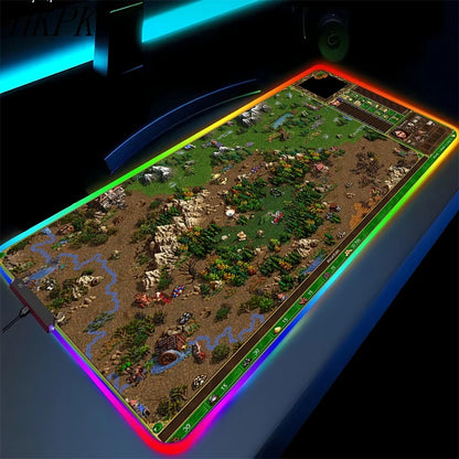 LED Fantasy Map XXL RGB Gaming Mouse Pad 35.4 x 15.7 Inches