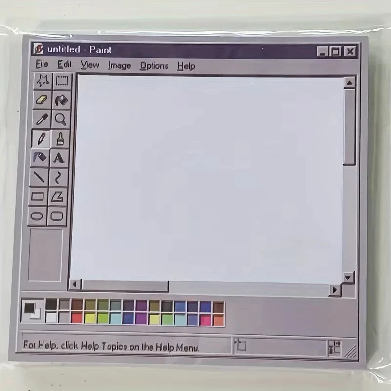 Retro Computer Sticky Notes – Vintage PC Memo Pad for Desk & Journaling
