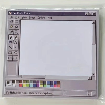 Retro Computer Sticky Notes – Vintage PC Memo Pad for Desk & Journaling