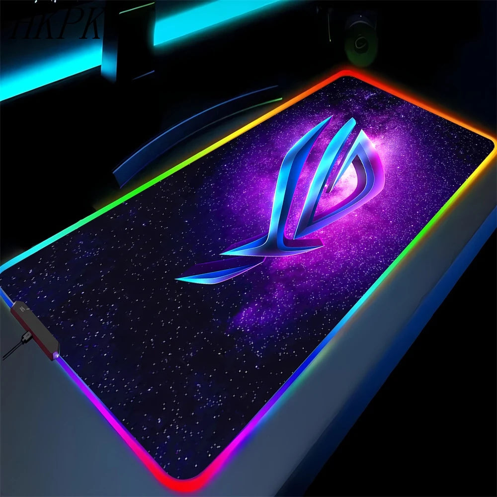XXL RGB Gaming Desk Mat – LED Backlit Mouse Pad with Wrist Rest