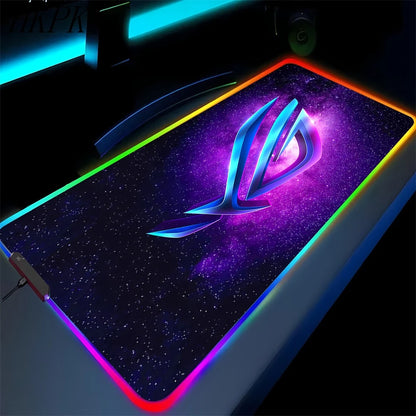 XXL RGB Gaming Desk Mat – LED Backlit Mouse Pad with Wrist Rest