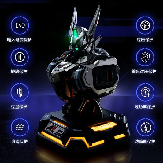 65W GaN Fast Charging Gundam-Style Bust – Wu Chenghou Knight in the Lake Charging Station