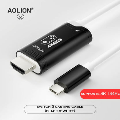 Switch Dock-Free 4K HDMI Type-C Cable with PD 100W Charging | Portable Console Display Cable