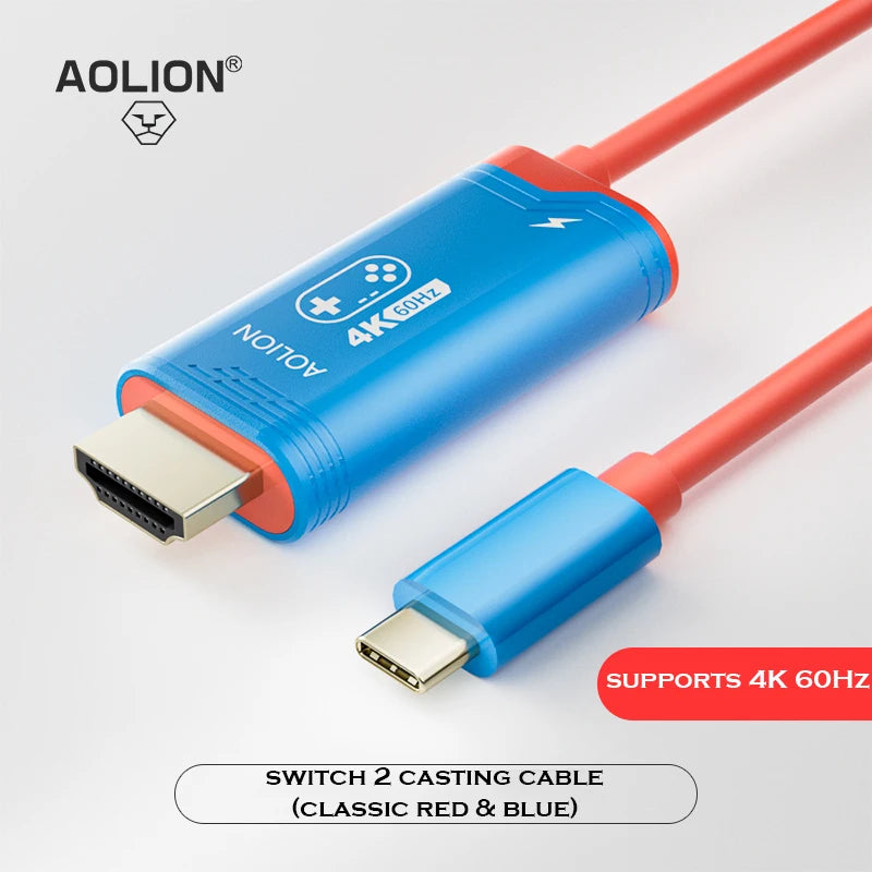 Switch Dock-Free 4K HDMI Type-C Cable with PD 100W Charging | Portable Console Display Cable