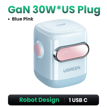 UGREEN GaN Robot Fast Charger | 30W 60W 65W 100W USB-C Power Adapter