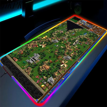 LED Fantasy Map XXL RGB Gaming Mouse Pad 35.4 x 15.7 Inches