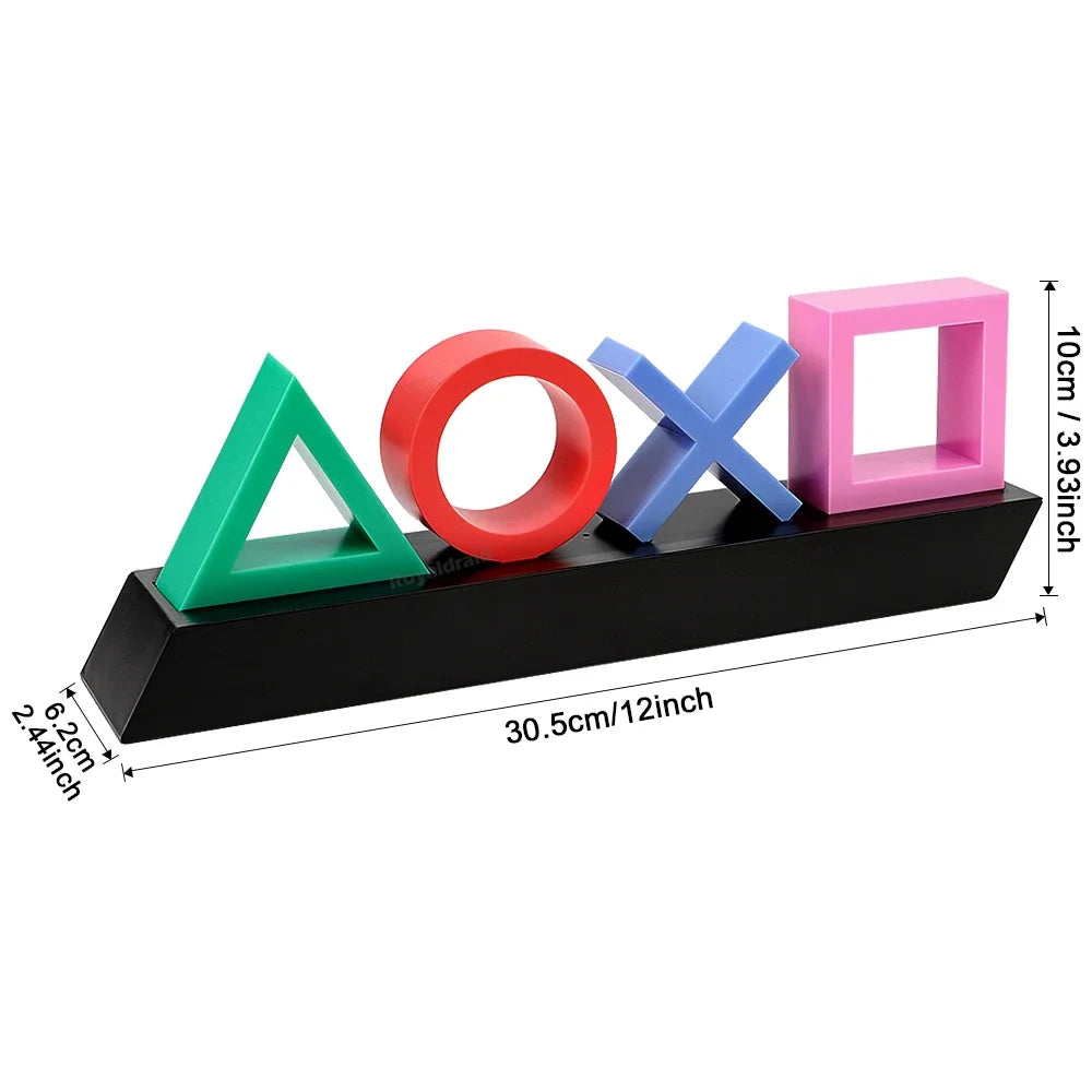 PS4 / PS5 Game Icon LED Light – Music Reactive Neon Lamp, USB or Battery Powered
