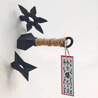 Anime Ninja Kunai & Shuriken Fridge Magnet Set – Anime Cosplay PVC Display Props