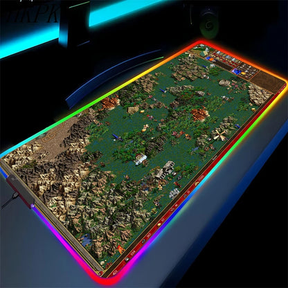 LED Fantasy Map XXL RGB Gaming Mouse Pad 35.4 x 15.7 Inches