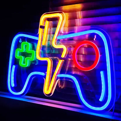 Game Controller Neon LED Wall Light | Gaming Room Wall Neon Lamp