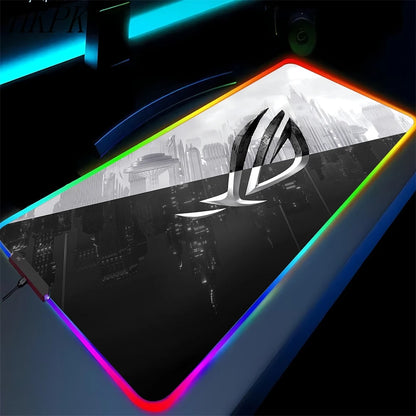 XXL RGB Gaming Desk Mat – LED Backlit Mouse Pad with Wrist Rest