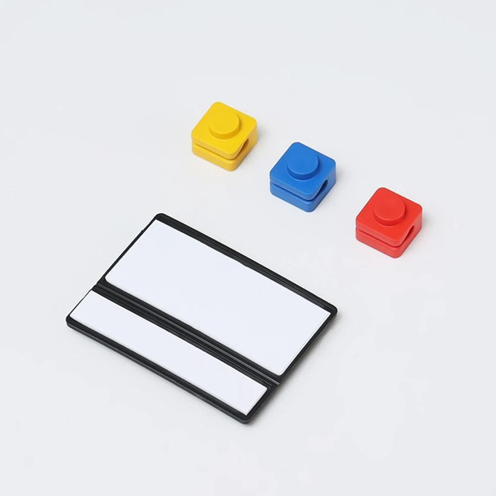 Block-Shaped Desk Cable Organizer – Stackable Cable Clip with Adhesive Base