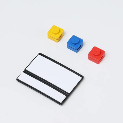 Block-Shaped Desk Cable Organizer – Stackable Cable Clip with Adhesive Base