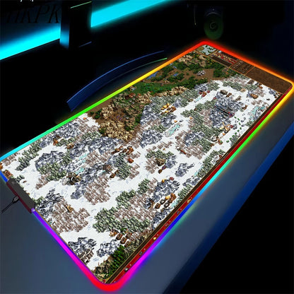LED Fantasy Map XXL RGB Gaming Mouse Pad 35.4 x 15.7 Inches
