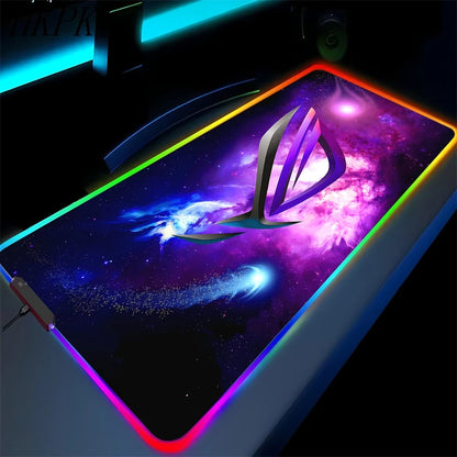XXL RGB Gaming Desk Mat – LED Backlit Mouse Pad with Wrist Rest