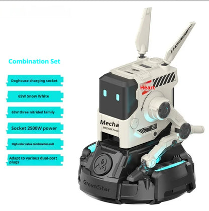 Dog Nitrogen 65W GaN Mecha Charger – Desktop Fast Charging Power Station