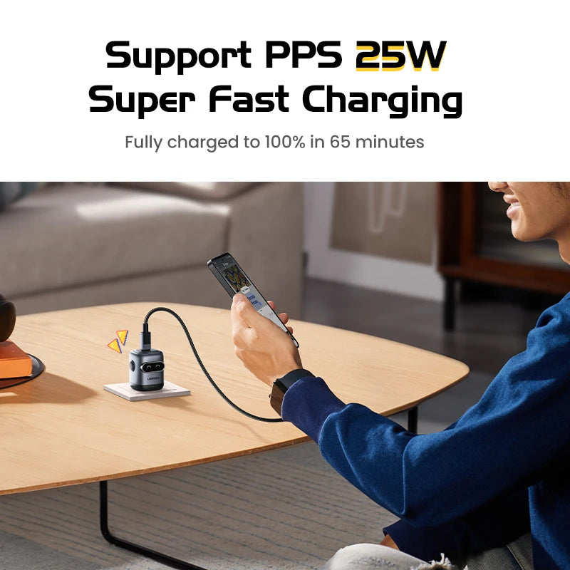 UGREEN GaN Robot Fast Charger | 30W 60W 65W 100W USB-C Power Adapter