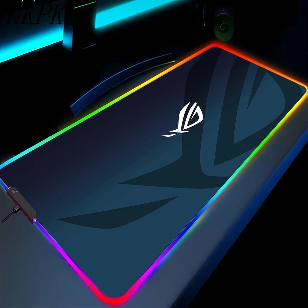 XXL RGB Gaming Desk Mat – LED Backlit Mouse Pad with Wrist Rest