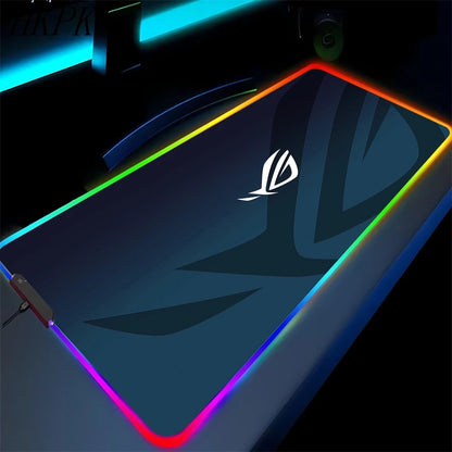 XXL RGB Gaming Desk Mat – LED Backlit Mouse Pad with Wrist Rest