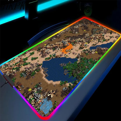 LED Fantasy Map XXL RGB Gaming Mouse Pad 35.4 x 15.7 Inches