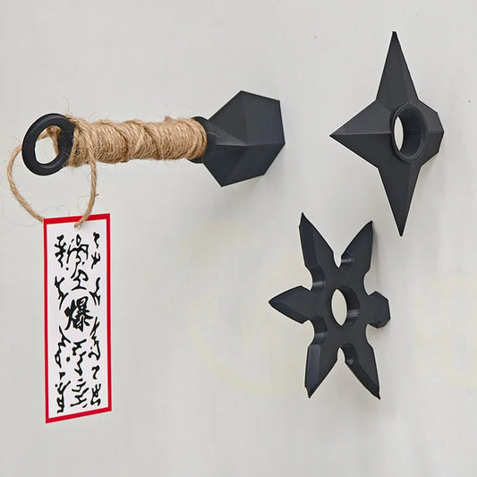 Anime Ninja Kunai & Shuriken Fridge Magnet Set – Anime Cosplay PVC Display Props