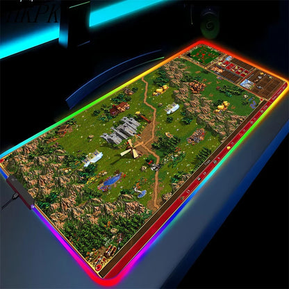 LED Fantasy Map XXL RGB Gaming Mouse Pad 35.4 x 15.7 Inches