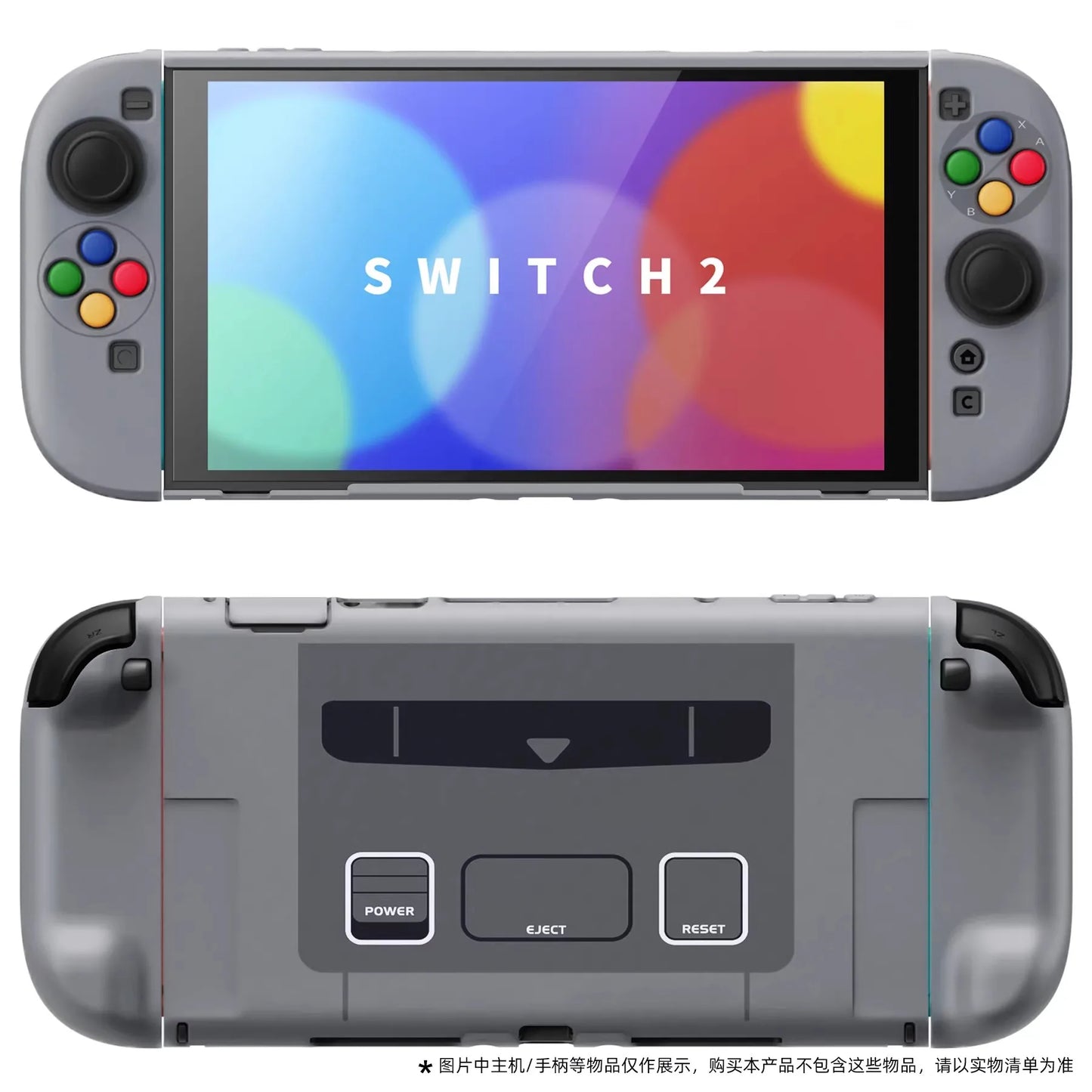 PlayVital Switch 2 Grip Case Hard Shell Protective Cover, Dock-Friendly – Full Wrap, Wear Resistant Design