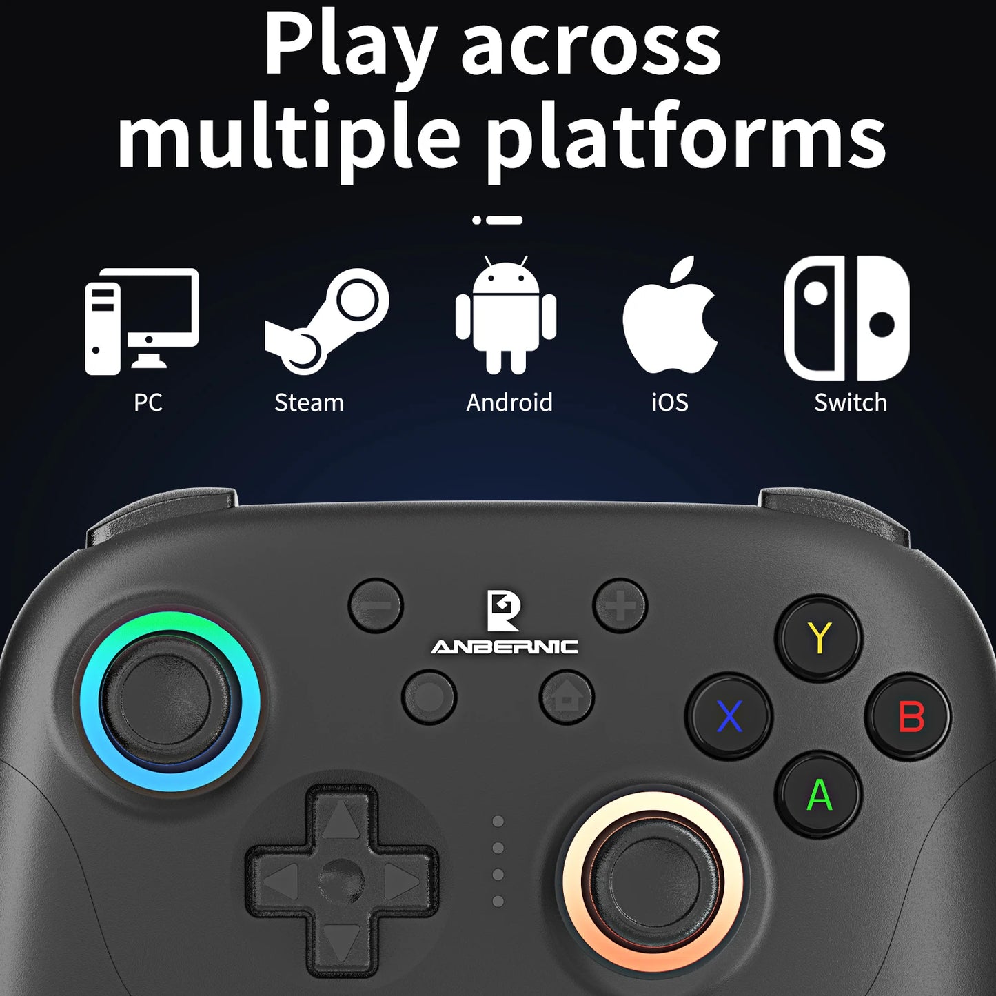 Anbernic RG P01 Wireless RGB Gaming Controller – Hall Effect Multi-Platform Gamepad