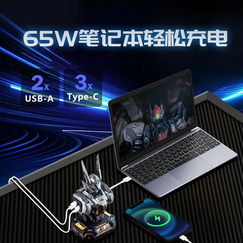 65W GaN Fast Charging Gundam-Style Bust – Wu Chenghou Knight in the Lake Charging Station