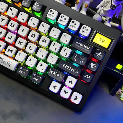 Pudding-Style PBT Keycap Set – 122-Key Translucent for Mechanical Keyboards