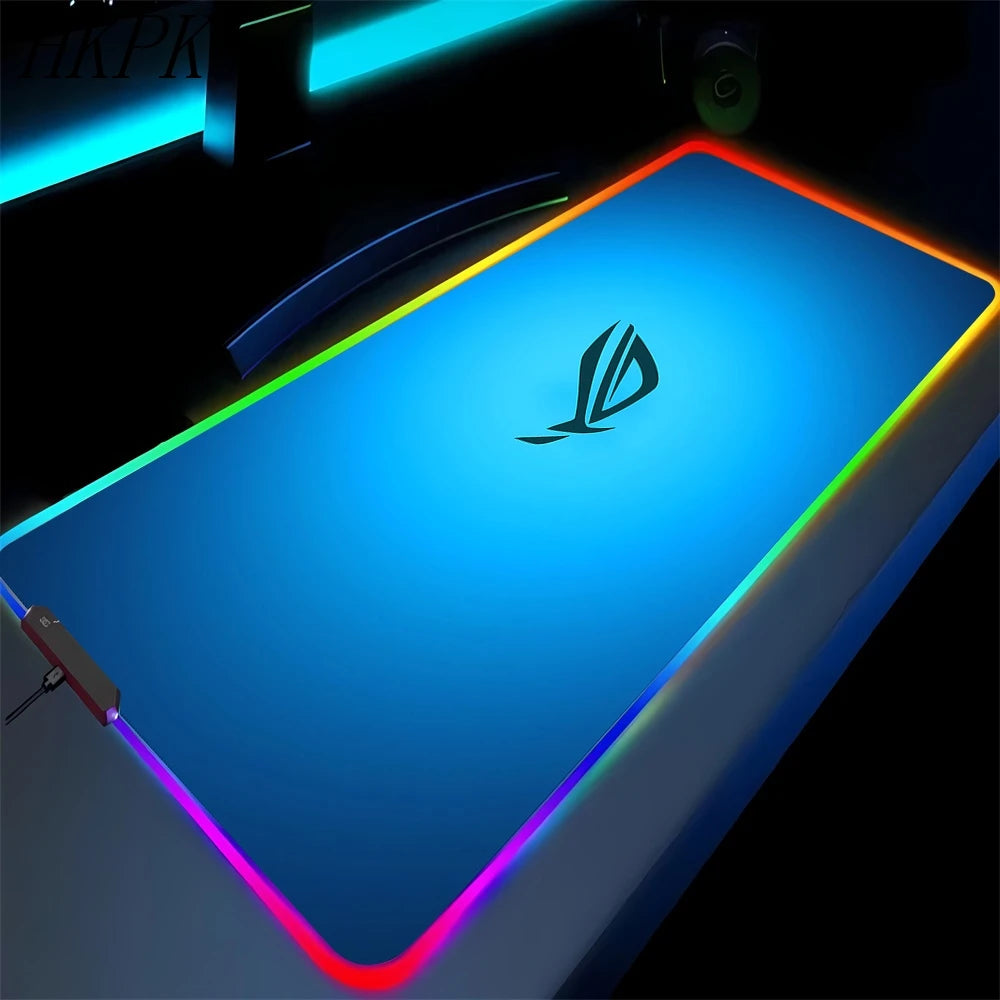 XXL RGB Gaming Desk Mat – LED Backlit Mouse Pad with Wrist Rest