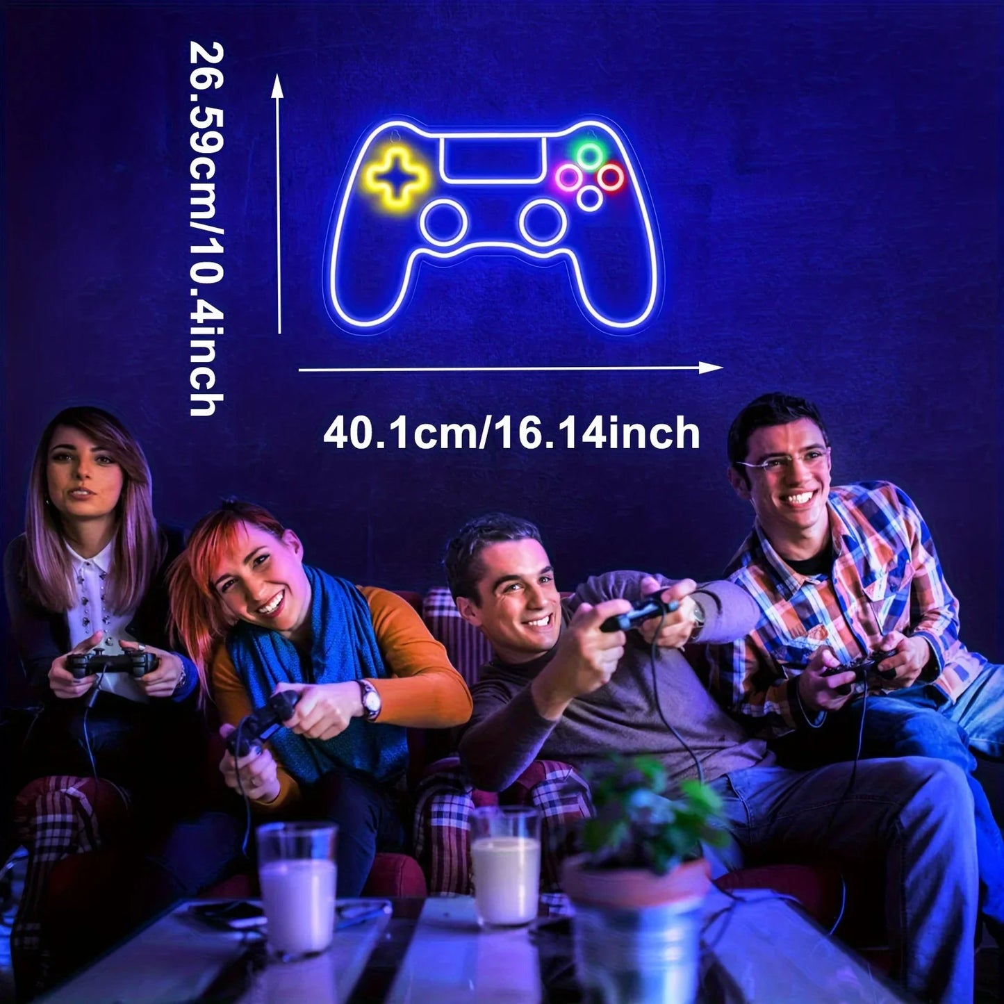 Game Controller Neon LED Wall Light | Gaming Room Wall Neon Lamp