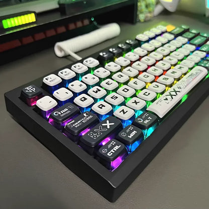 Pudding-Style PBT Keycap Set – 122-Key Translucent for Mechanical Keyboards